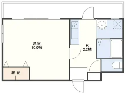 グレースコート大橋(1K/8階)の間取り写真