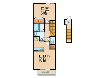 コンソラトゥール・コヤ(1LDK/2階)の間取り写真