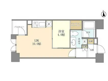 シティハウス東京新橋(1LDK/2階)の間取り写真