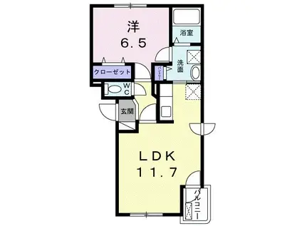 カーサ サカウエ(1LDK/3階)の間取り写真
