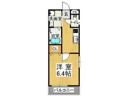 ベルメール東垂水(1K/2階)の間取り写真