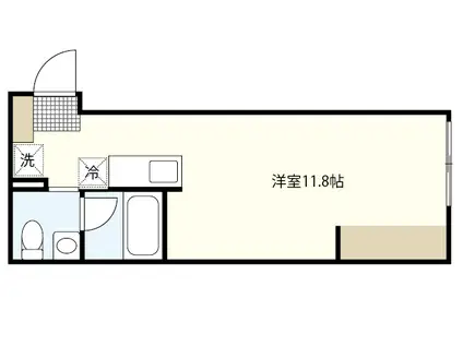 リバーノース海田(ワンルーム/2階)の間取り写真