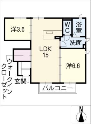 マ・メゾン A棟(2LDK/1階)の間取り写真