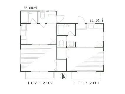 高浜ハイツ(1DK/1階)の間取り写真
