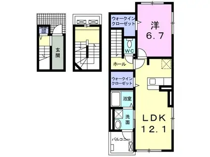 TAKIN GARDEN(1LDK/3階)の間取り写真