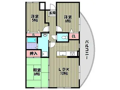 サンコート千代田(3LDK/1階)の間取り写真
