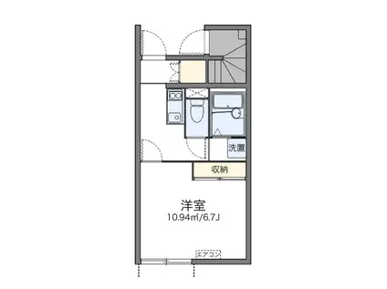 ラエトワール(1K/1階)の間取り写真