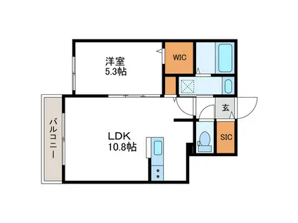 MIDTOWN TERRACE N20 ミッドタウンテラスN20(1LDK/4階)の間取り写真