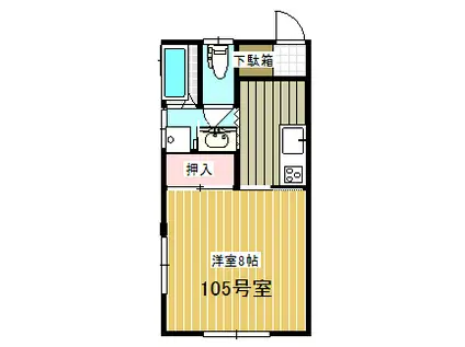 第2井上コーポ(1K/1階)の間取り写真