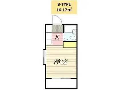 メゾン・ド・ルワージュ(ワンルーム/3階)の間取り写真