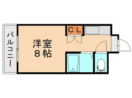 ビブレ西小倉B館(1K/11階)の間取り写真