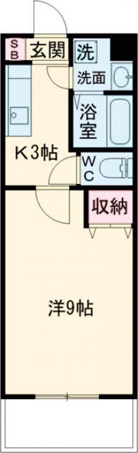 BRANCHE(1K/5階)の間取り写真