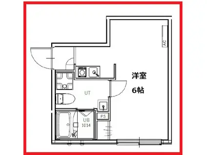 ティーワイエイチ綾瀬(ワンルーム/2階)の間取り写真