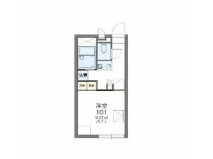 レオパレスフローラリアII(1K/2階)の間取り写真