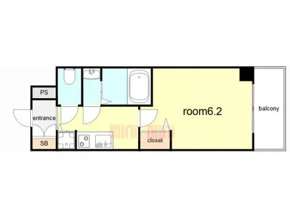 ベラジスタ塚本(1K/3階)の間取り写真