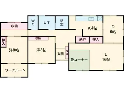 MSS清原台 離れ(2SLDK/1階)の間取り写真