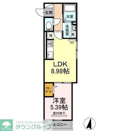 ロイヤルレジデンスIII(1LDK/3階)の間取り写真