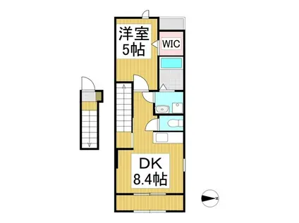 ガーデン・M(1DK/2階)の間取り写真