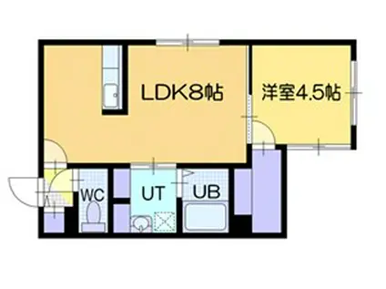 インフィニティN19(1LDK/3階)の間取り写真