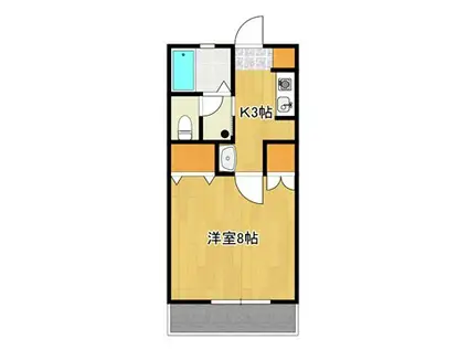 クライネハオス(1K/1階)の間取り写真