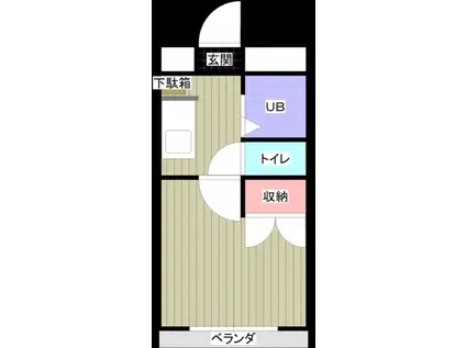 エル花園(1K/1階)の間取り写真