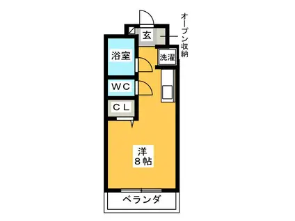 関口マンション(ワンルーム/3階)の間取り写真