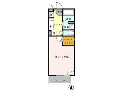 ルミエール井荻(1K/2階)の間取り写真