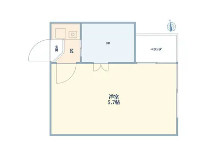 CASA LUNA高津(1K/2階)の間取り写真