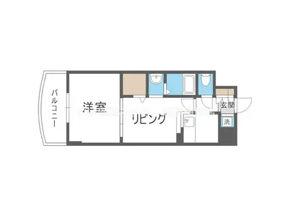 ノルデンタワー天神橋アネックス(1LDK/4階)の間取り写真