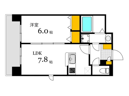 J・GRACE十日市(1LDK/10階)の間取り写真