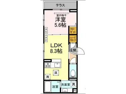 ディーパイナ星川(1LDK/1階)の間取り写真