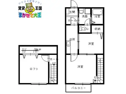 ハイムセレクトIII(2SK/1階)の間取り写真