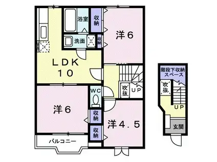 ヴェルセゾン(3LDK/2階)の間取り写真