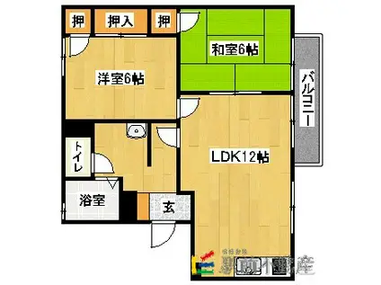 プレジデント正弥II(2LDK/2階)の間取り写真