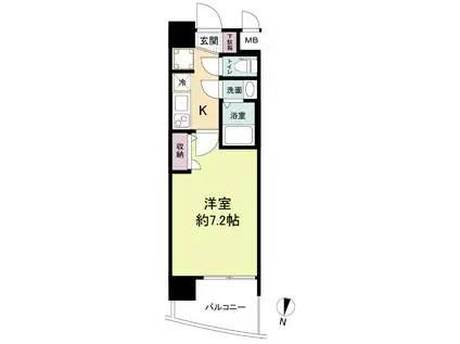 セレニテ西中島アリア壱番館(1K/8階)の間取り写真