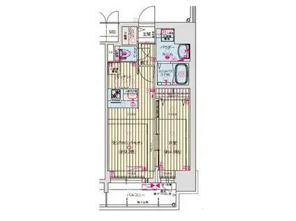 プレサンス鶴舞ファースト(1LDK/6階)の間取り写真