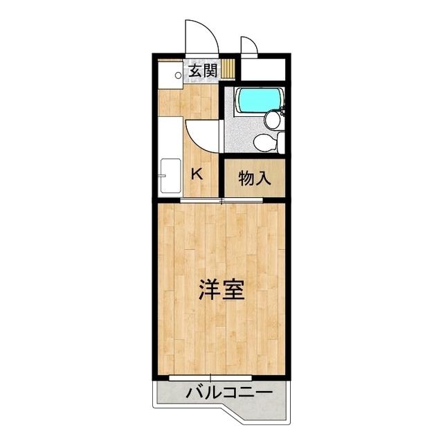 アネックス石川(1K/2階)の間取り写真