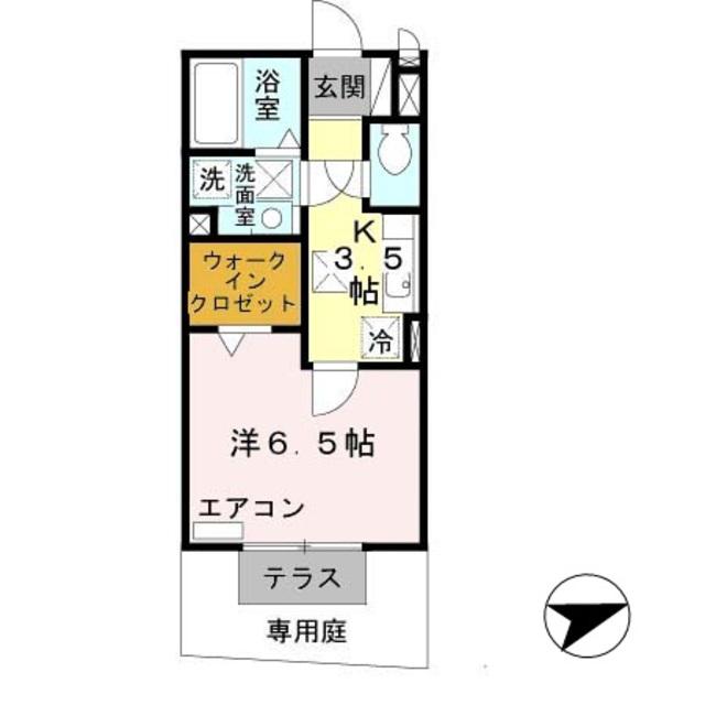 ベアーレ ディモーラ(1K/2階)の間取り写真