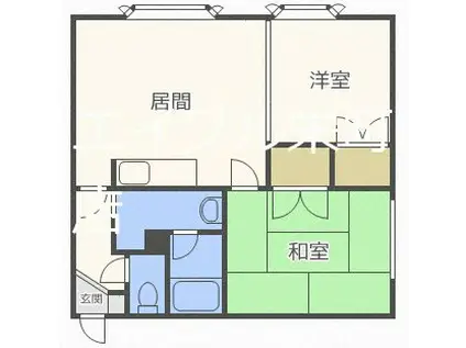サンヒルズ丘珠(2LDK/2階)の間取り写真