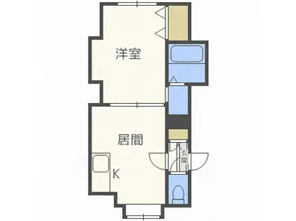 エージ麻生(1DK/1階)の間取り写真