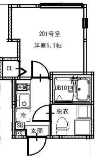 ZENITH 平井(1K/2階)の間取り写真