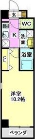 ヴィブレフクハラ(1K/2階)の間取り写真