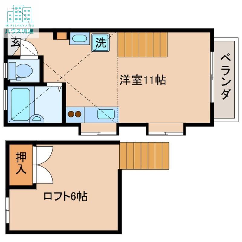 フォーレスト諏訪II号館(ワンルーム/1階)の間取り写真
