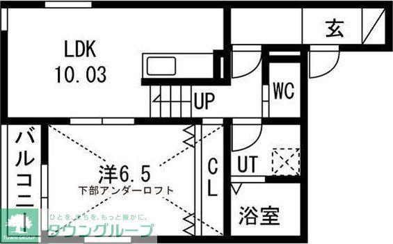 リヴェール神郷(1LDK/1階)の間取り写真