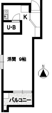 Fビル金山(1K/3階)の間取り写真