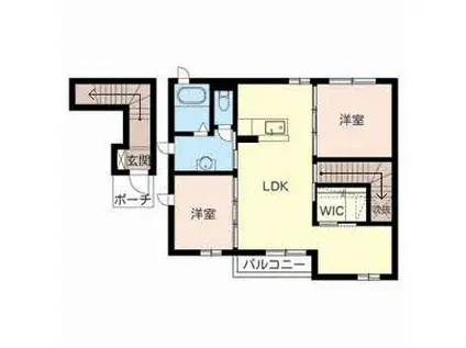 レジデンス保田II(2LDK/2階)の間取り写真