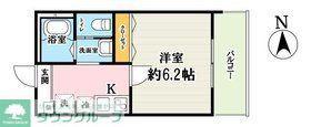 キャメル日進町(1K/2階)の間取り写真