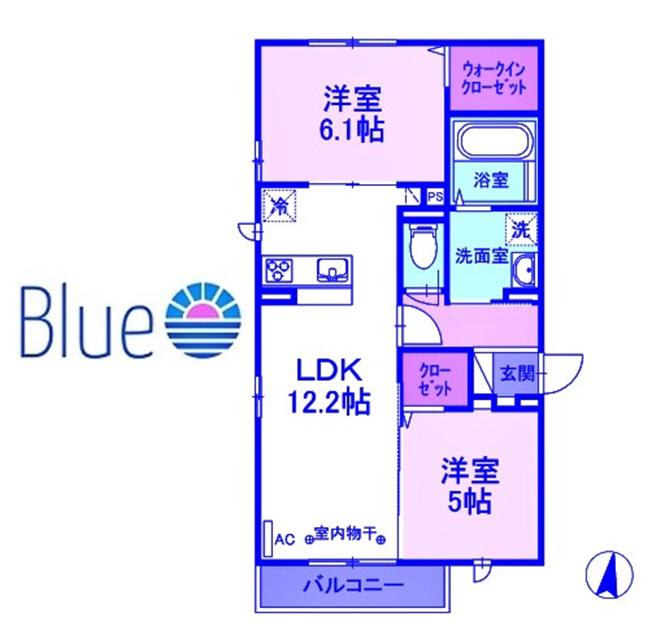 サークルモコ 湘南台(2LDK/3階)の間取り写真