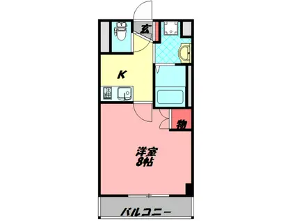 サンフレンドユーⅠ(1K/7階)の間取り写真