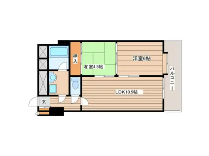 リエス榴ヶ岡(2LDK/7階)の間取り写真